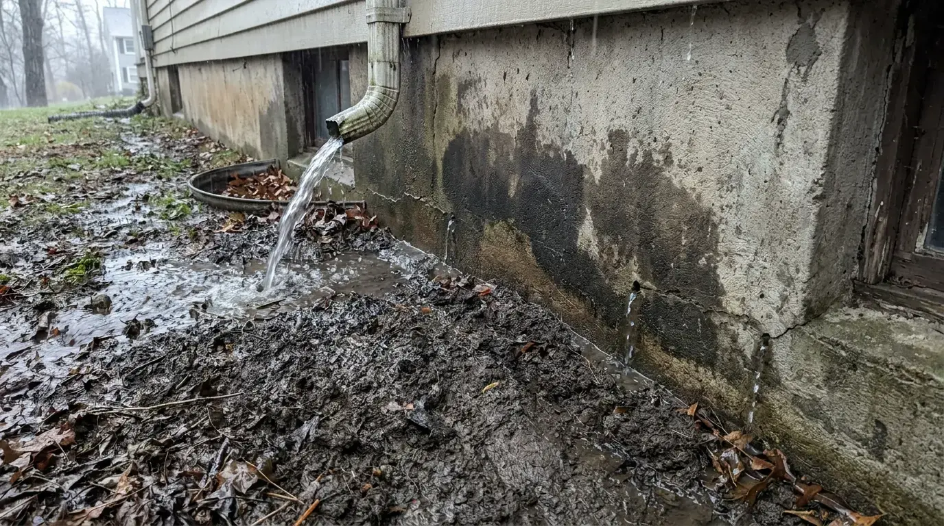 Wet basement in a Connecticut home